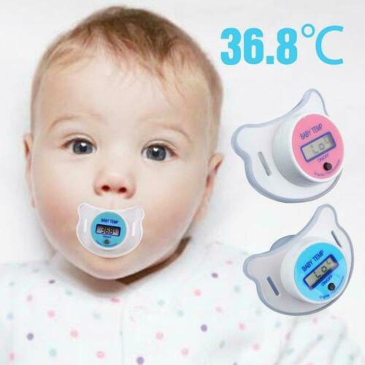 Baby pacifier digital thermometer